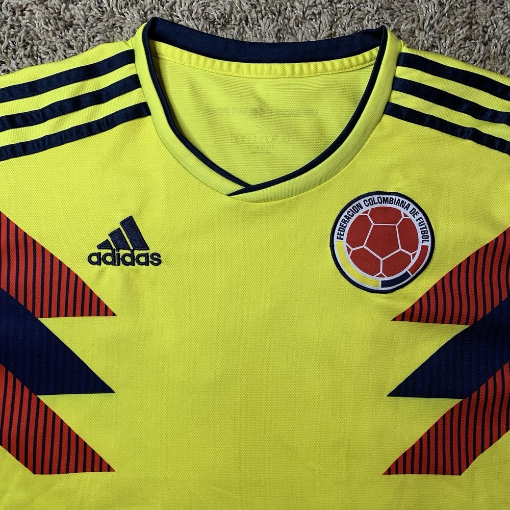 Adidas Colombia Soccer Jersey Mens Small 2018 World Cup Home Football Kit - Picture 2 of 10